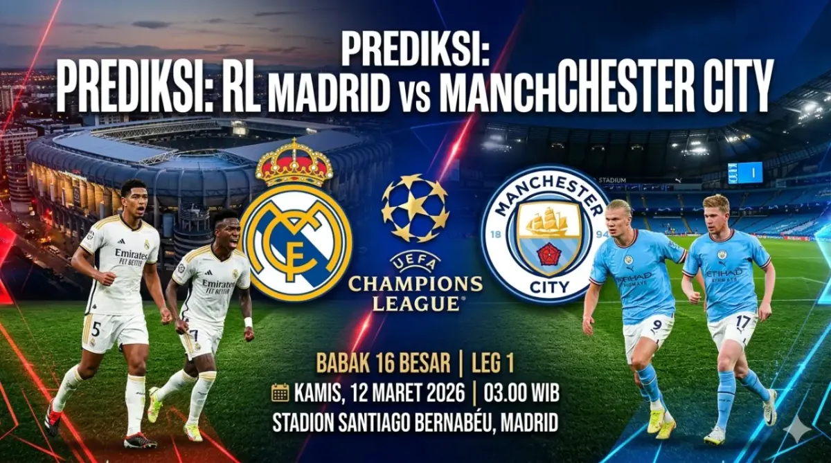 Duel Epic Real Madrid vs Manchester City di UCL Malam Ini