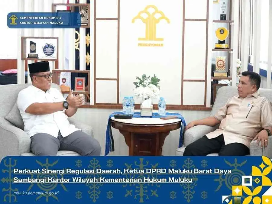 Ketua DPRD Maluku Barat Daya Kunjungi Kemenkum Maluku untuk Sinergi Regulasi Daerah