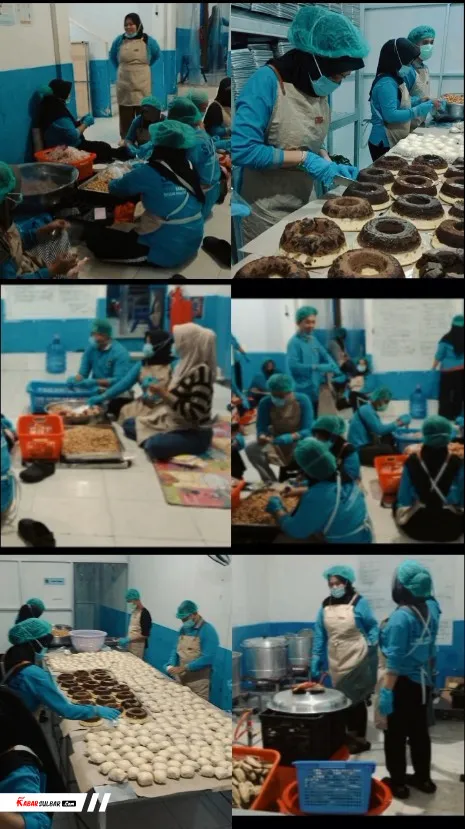 Relawan SPPG Mamuju Bambu Siapkan Ribuan Paket Makanan Usai Salat Tarawih