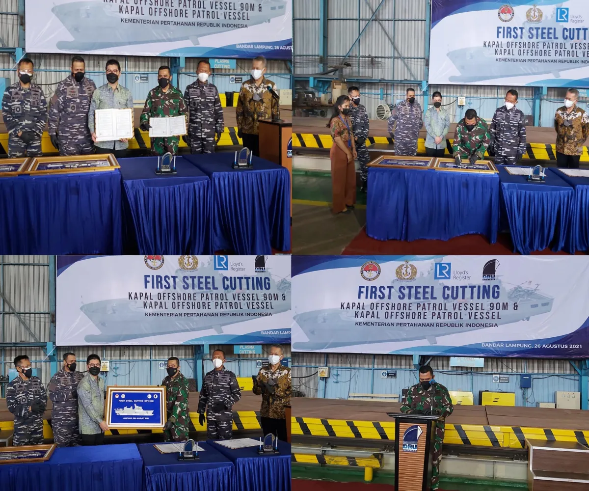 Kemhan Mulai Pembangunan Kapal OPV 90 Meter Karya Dalam Negeri