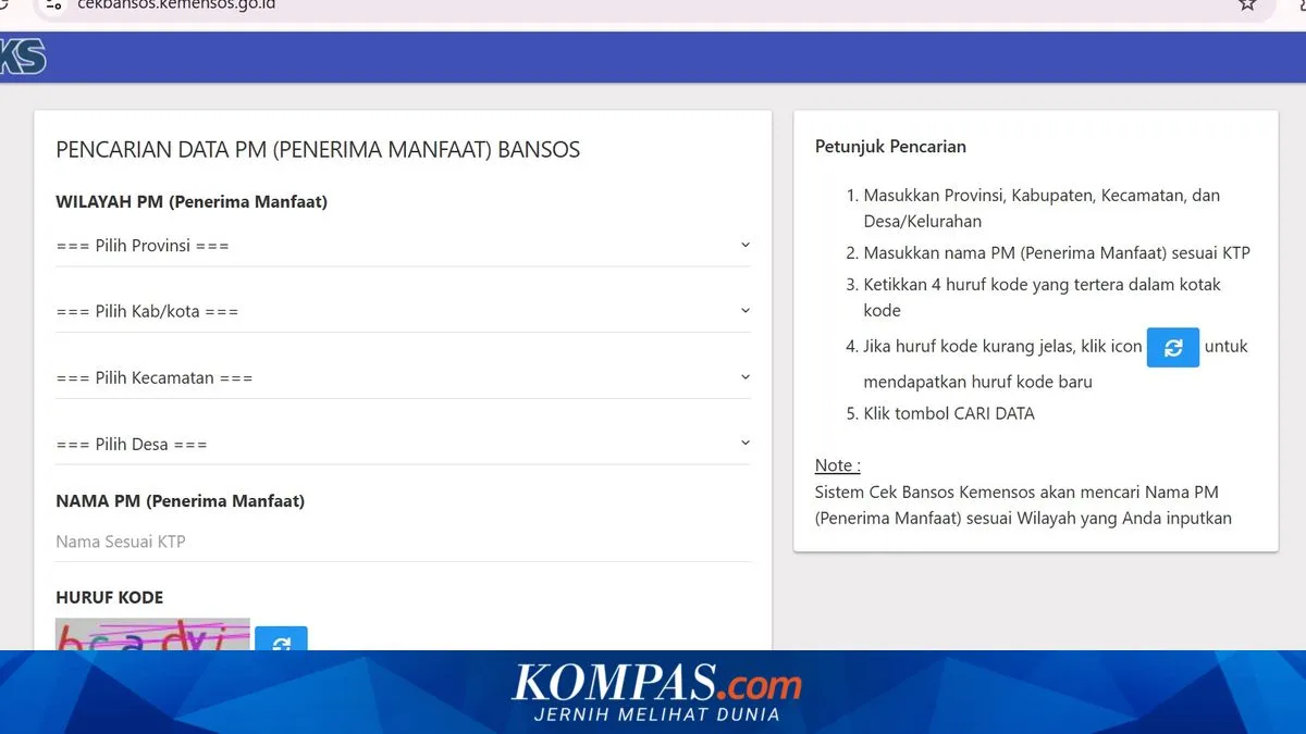 Cek Status Penerima Bansos BPNT dan PKH 2026 Secara Daring