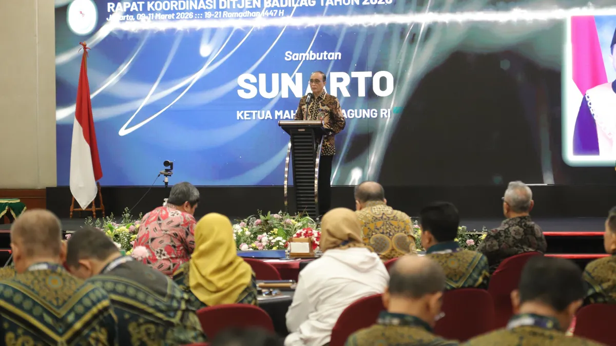 Ketua MA Tegaskan Pentingnya Integritas dan Kinerja di Rapat Koordinasi Badilag 2026