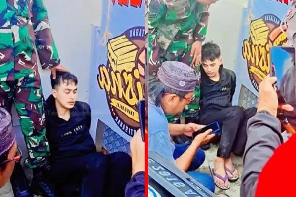 Viral, Maling Ganteng Ditangkap TNI di Bandar Lampung
