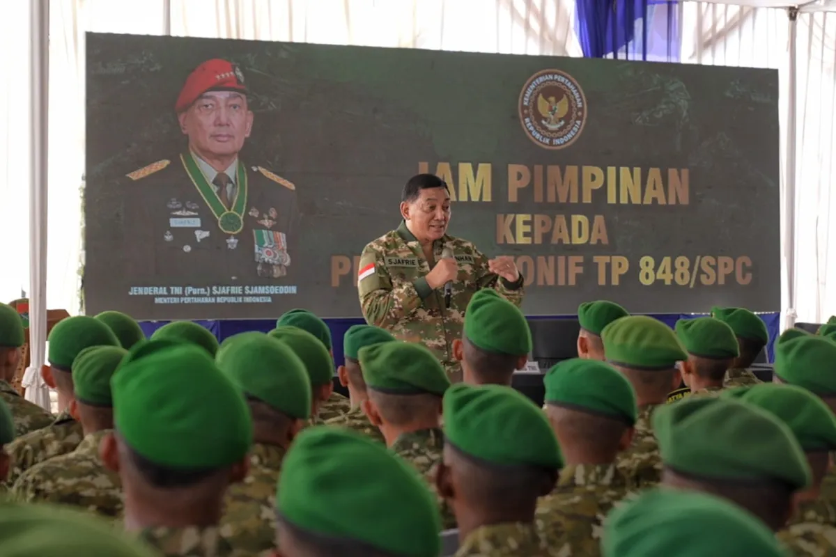 Menhan Tinjau Kesiapsiagaan Prajurit TNI di Lampung Tengah