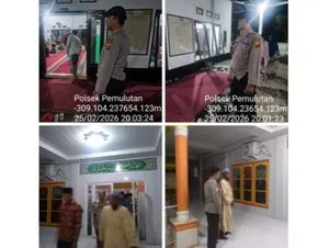 Polsek Pemulutan Amankan Sholat Tarawih Selama Ramadhan