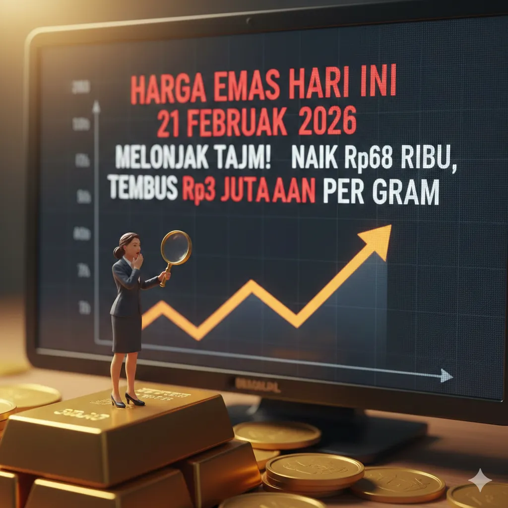 Harga Emas Antam Melonjak ke Rp3 Juta per Gram pada 21 Februari 2026