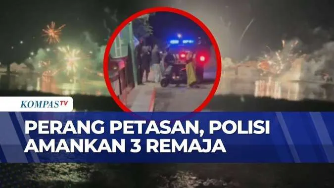 Polisi Amankan Tiga Remaja Usai Perang Petasan di Sumenep