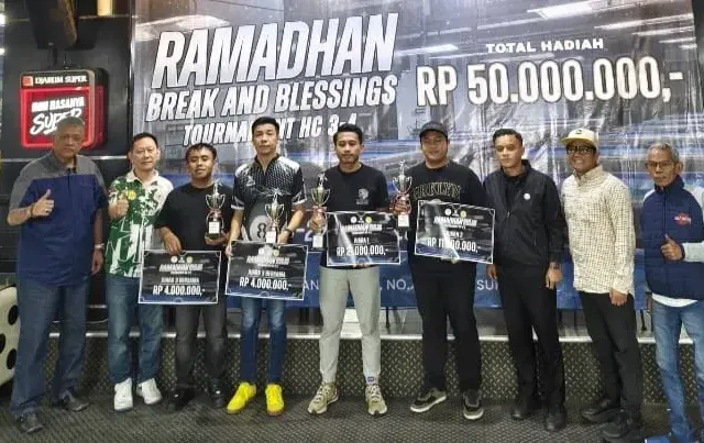 Turnamen Biliar Ramadhan Surabaya Cetak Sejarah dan Prestasi Atlet