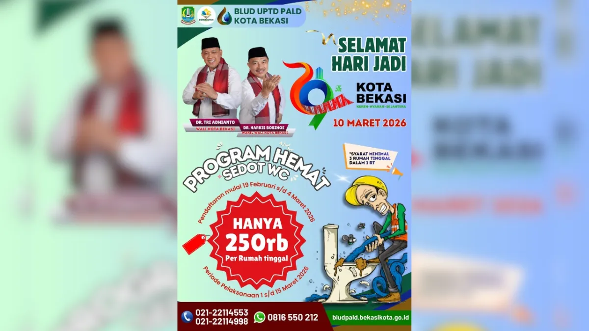 Pemkot Bekasi Turunkan Tarif Penyedotan Air Limbah untuk Rayakan HUT ke-29