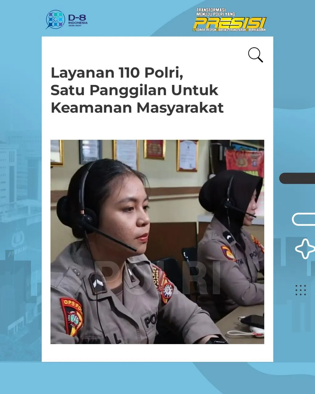 Polri Luncurkan Layanan 110 Sebagai Jalur Darurat 24 Jam
