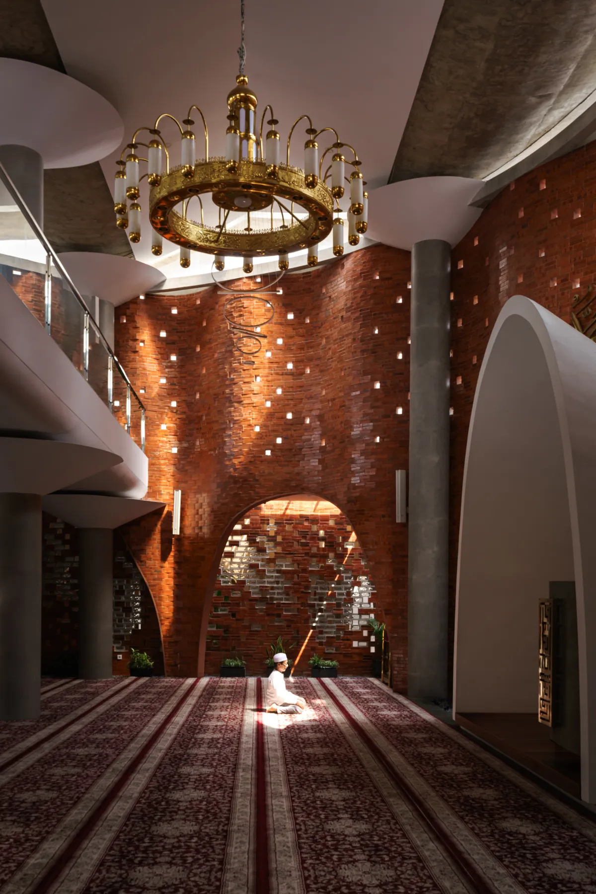 Fotografi Interior Masjid Jami At-Taqwa Cibinong