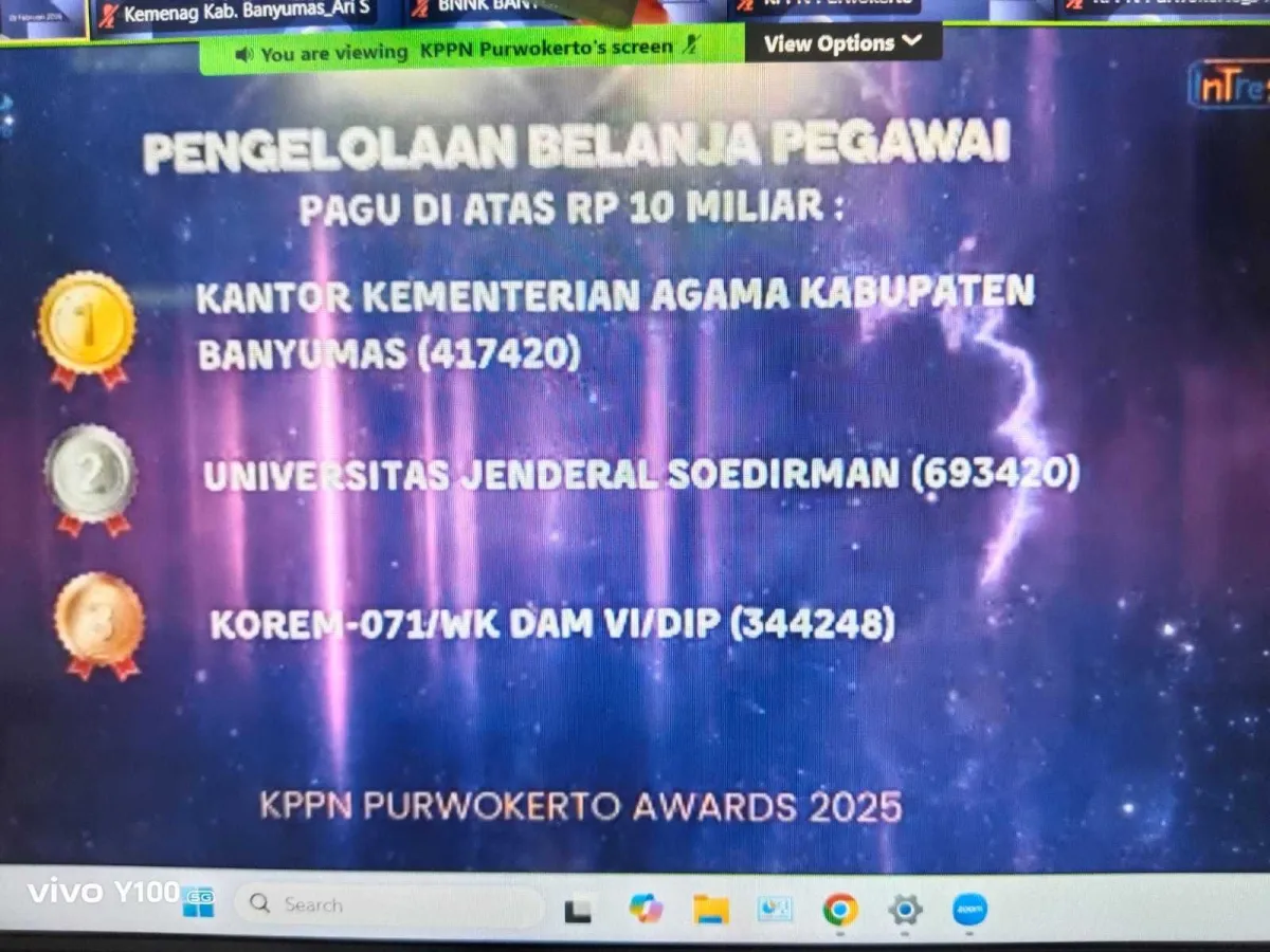 Kemenag Banyumas Raih Berbagai Penghargaan di KPPN Awards 2023