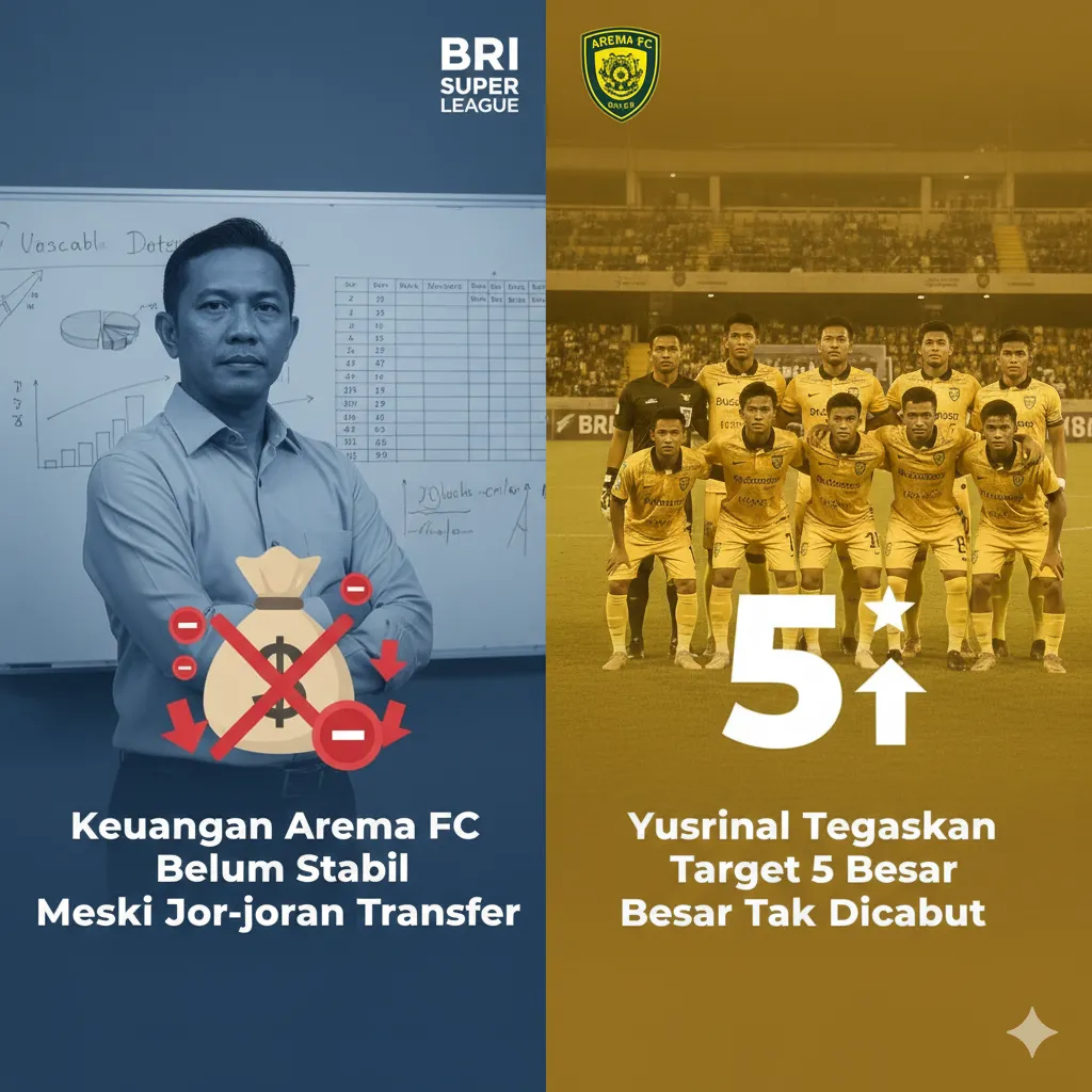Arema FC Tetap Targetkan 5 Besar Meski Keuangan Belum Stabil
