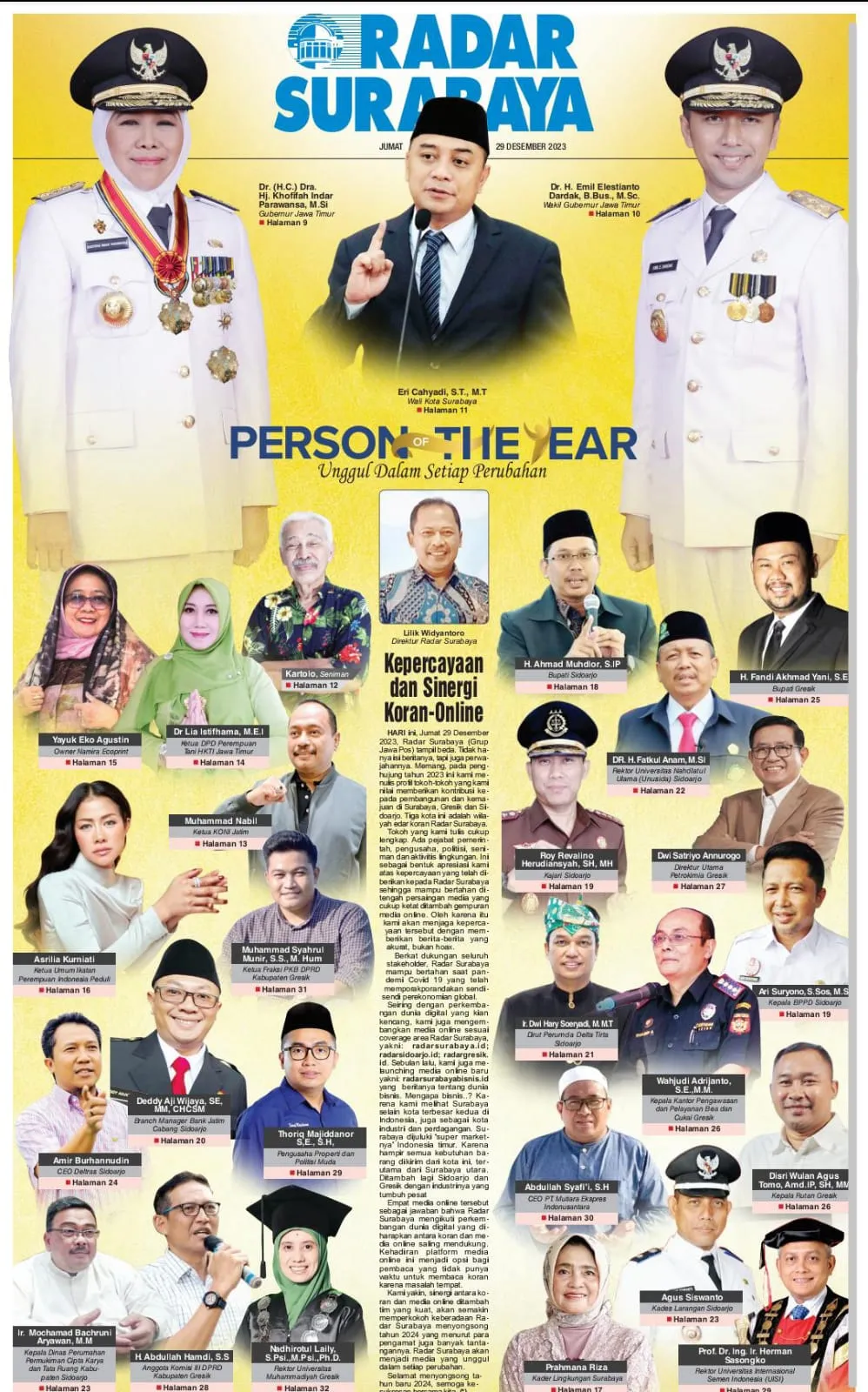 Anugerah Person of The Year 2023: Direktur PT Radar Media Surabaya Sebut Kepercayaan dan Sinergi Jadi Kunci Bertahan