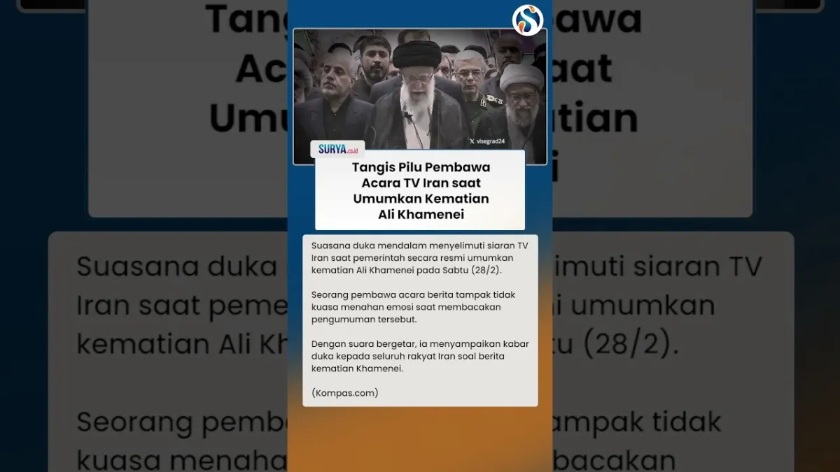 Duka Mendalam di TV Iran Usai Pengumuman Kematian Ali Khamenei