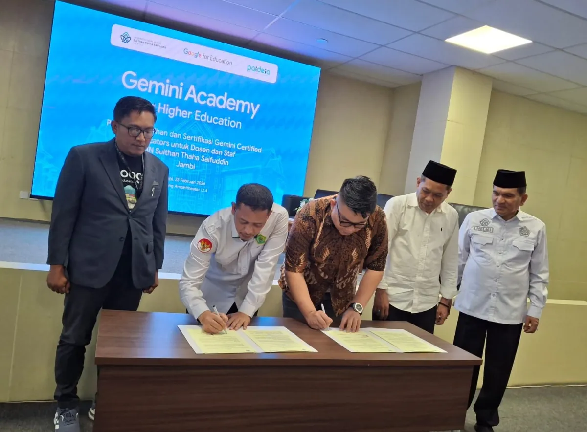 UIN STS Jambi Jalin Kerja Sama dengan Paideia untuk Perkuat Transformasi Digital