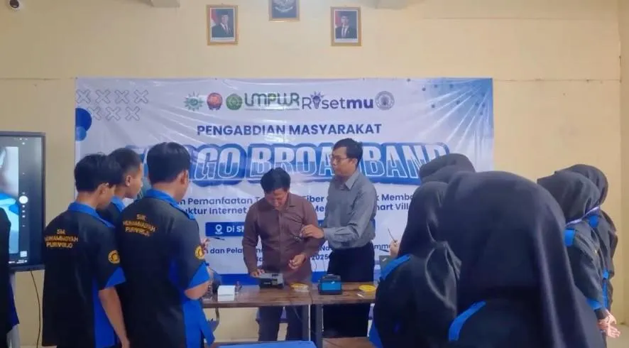 SMK Muhammadiyah Purworejo Gelar Pelatihan Fiber Optik untuk Smart Village