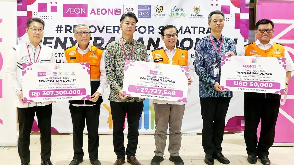 Pemulihan Pendidikan dan Kesehatan Pasca Bencana di Sumatra oleh Aeon Group dan Baznas