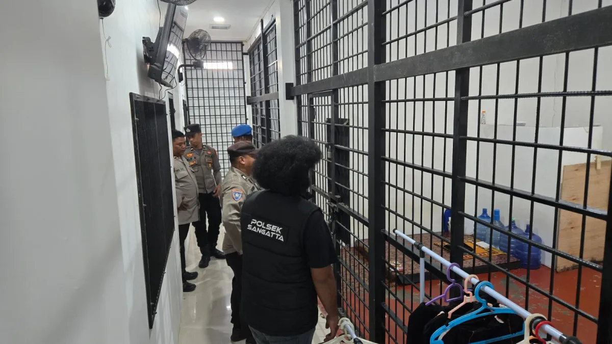 Polsek Sangatta Utara Lakukan Pemeriksaan Rutin Keamanan Rutan