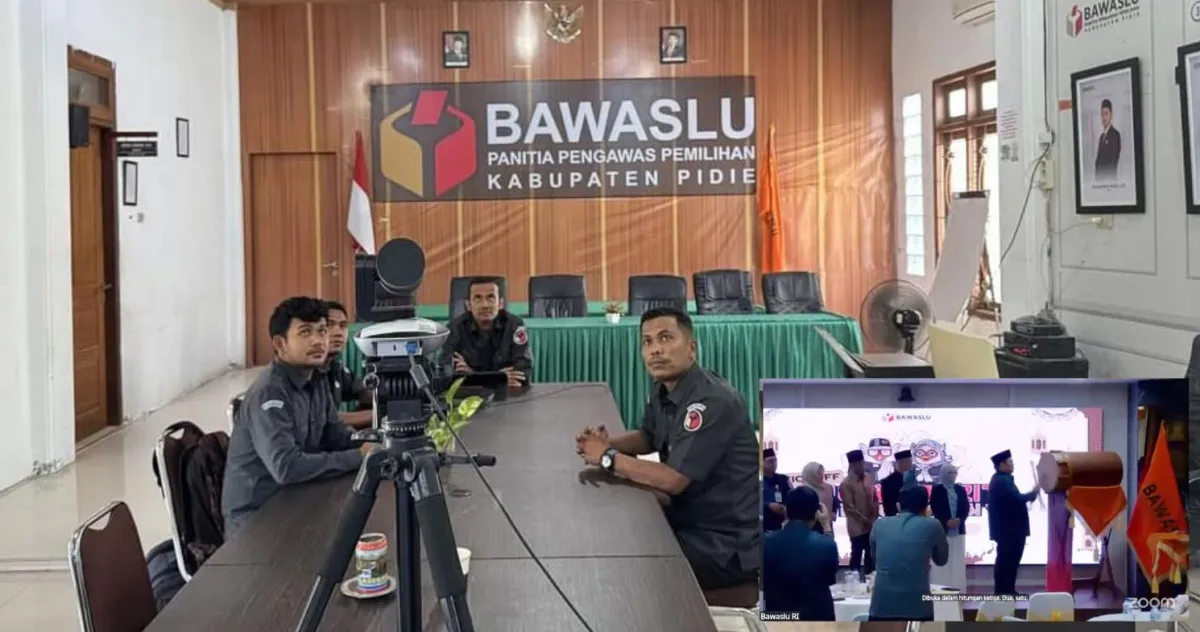 Bawaslu Pidie Ikuti Kick Off Ngabuburit Pengawasan Bersama Bawaslu RI