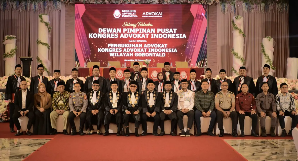 17 Advokat KAI Gorontalo Dilantik, Patuhi Etika Hukum