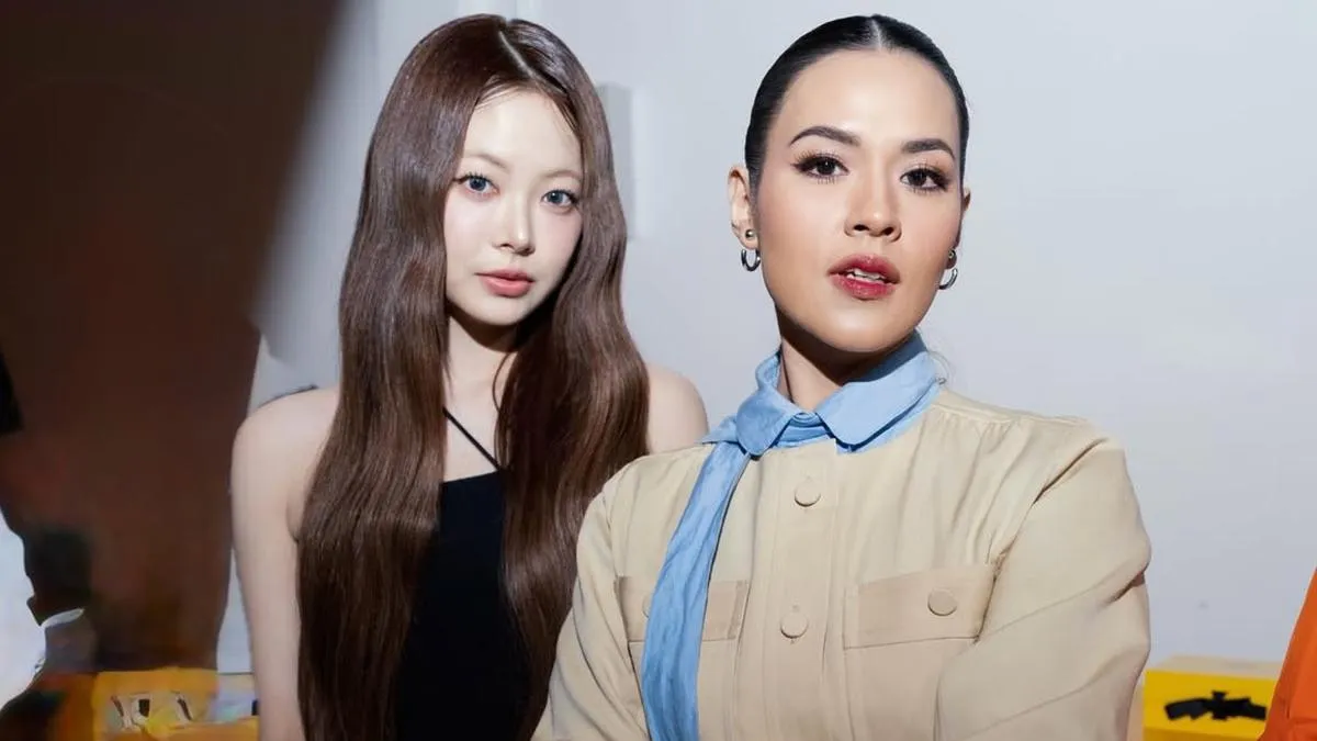Raisa Tampil Menawan di Milan Fashion Week Bersama Eunchae LE SSERAFIM