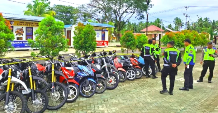 Polres Pohuwato Amankan 25 Motor Knalpot Brong, Cegah Balap Liar Selama Ramadan
