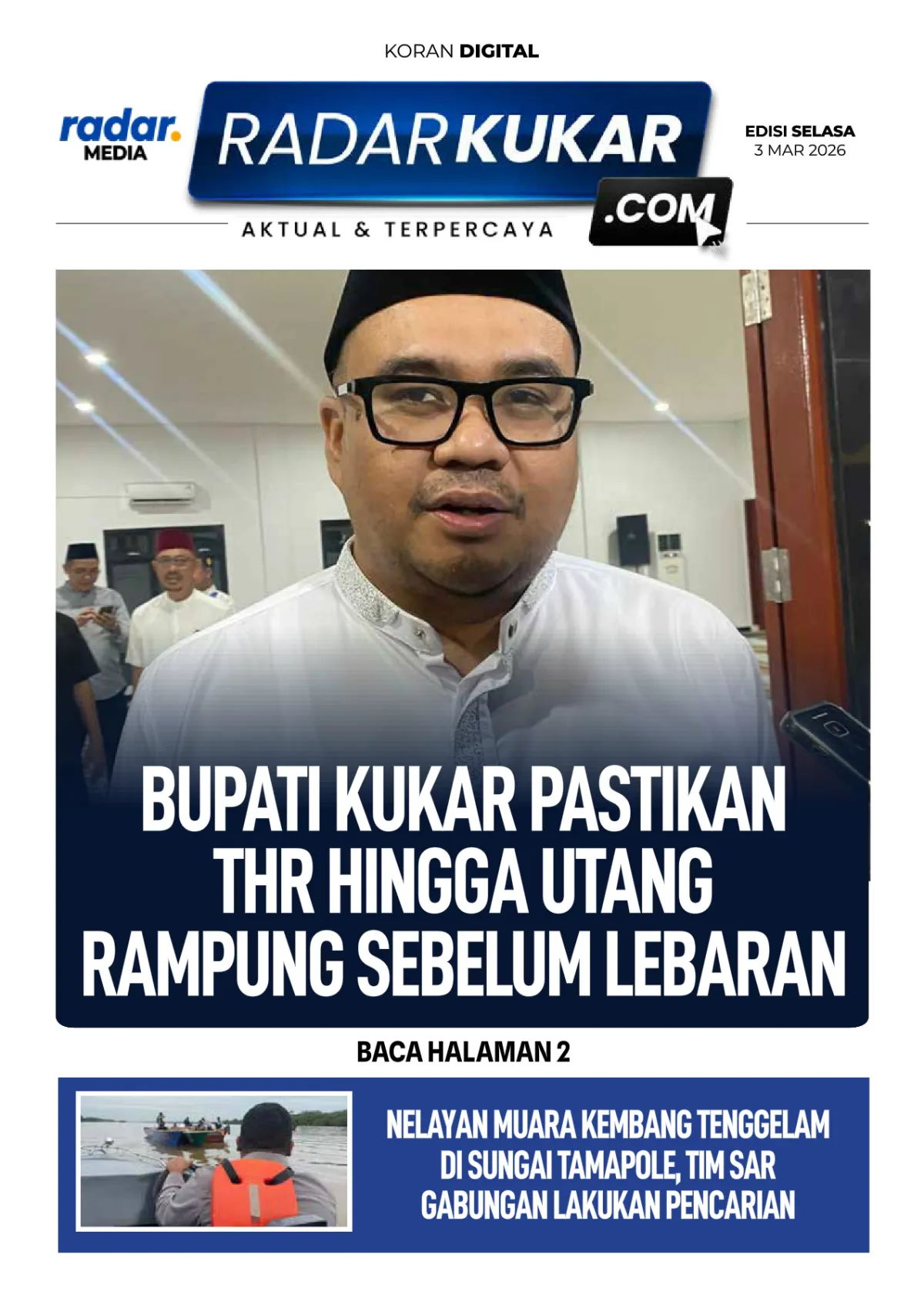 Bupati Kukar Pastikan THR dan Utang Selesai Sebelum Lebaran