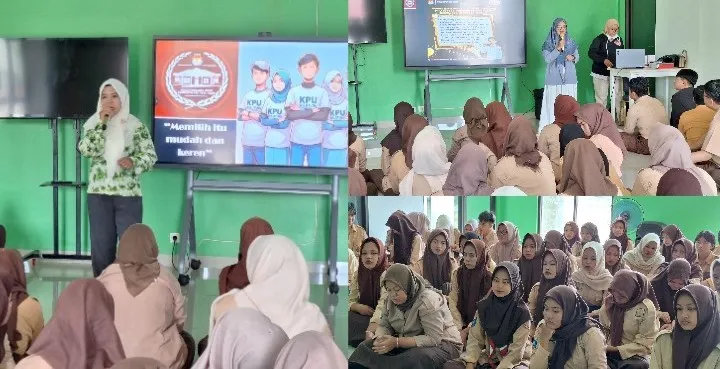 KPU Beltim Gelar Sosialisasi Pemilih Pemula di SMK Mitra Nusa Bhakti