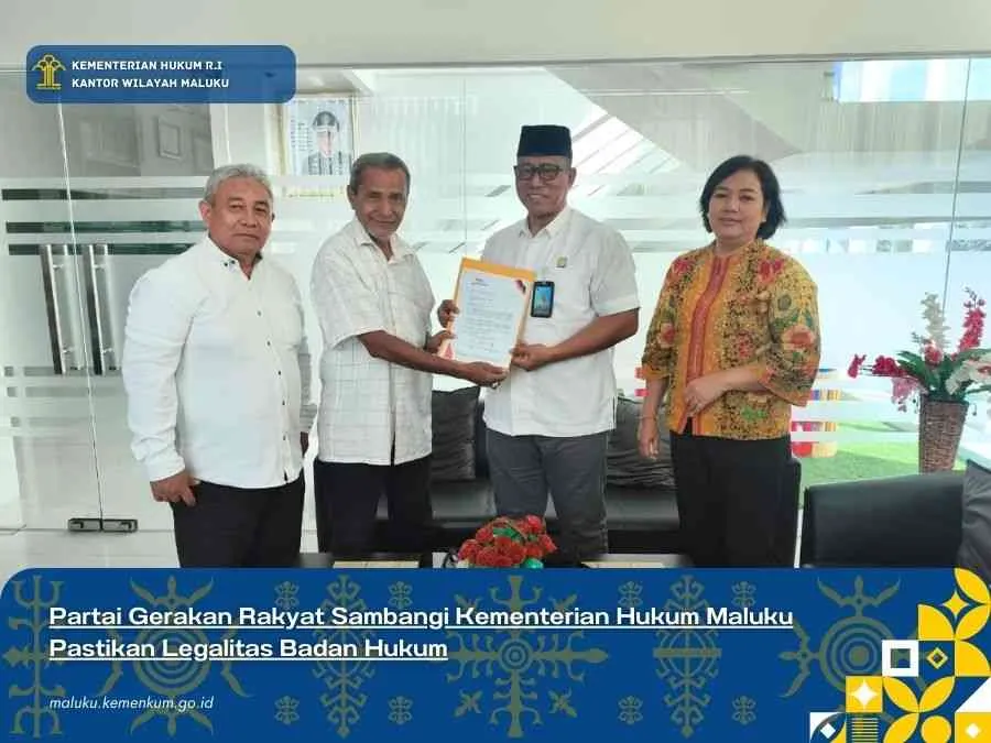 Partai Gerakan Rakyat Kunjungi Kemenkum Maluku untuk Legalitas Badan Hukum