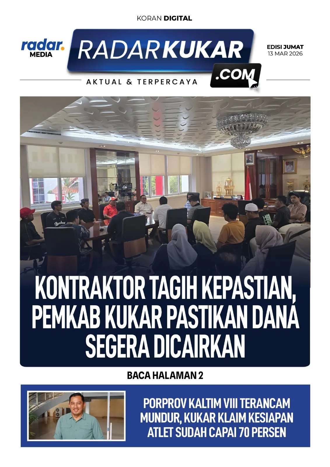 Pemkab Kukar Pastikan Dana Segera Dicairkan untuk Kontraktor