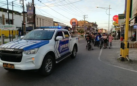 Polres Aceh Barat Tindak Balap Liar dan Knalpot Brong di Jalan Iskandar Muda