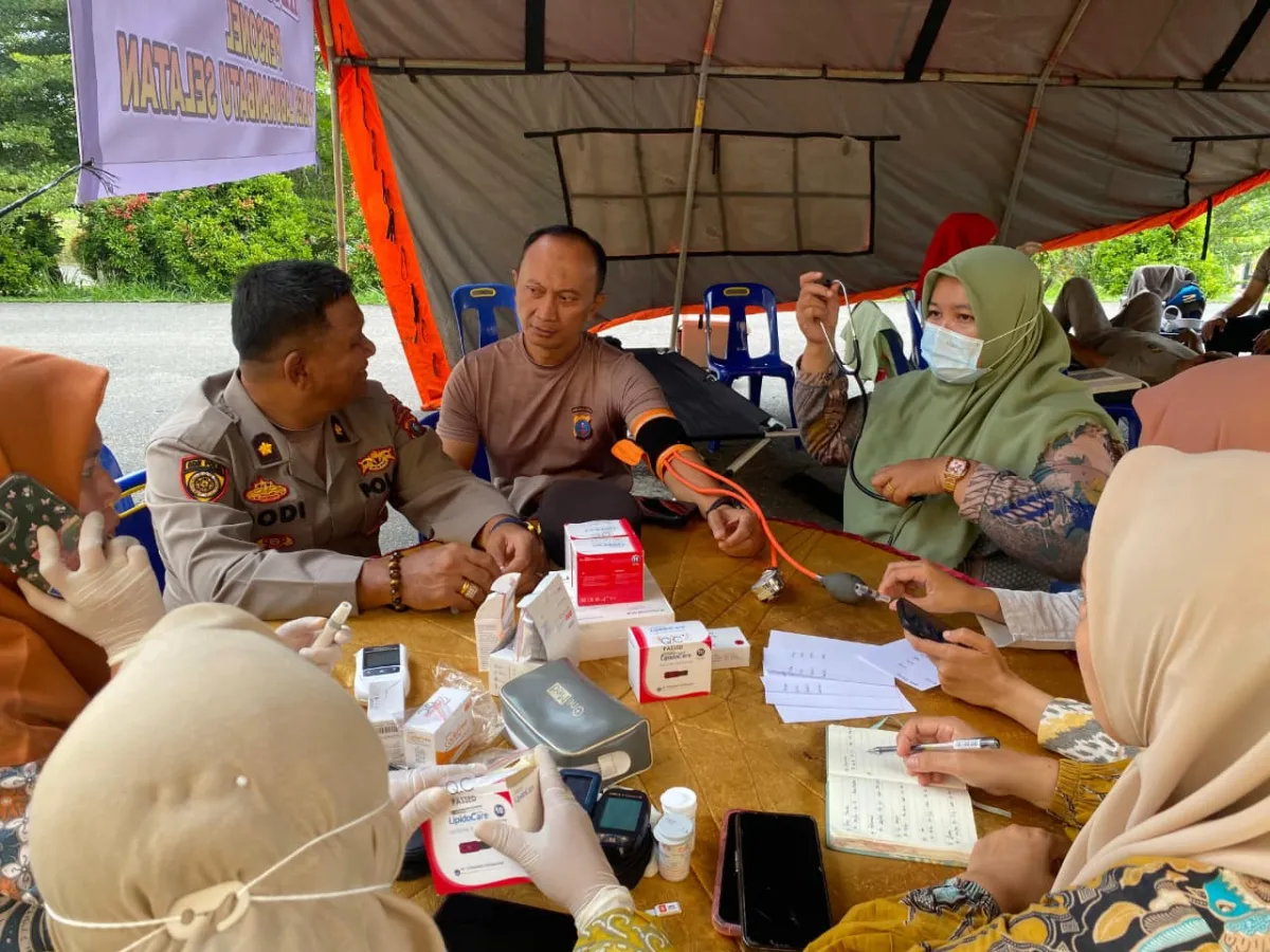 Polres Labuhanbatu Selatan Laksanakan Pemeriksaan Kesehatan Personel Jelang Operasi Ketupat