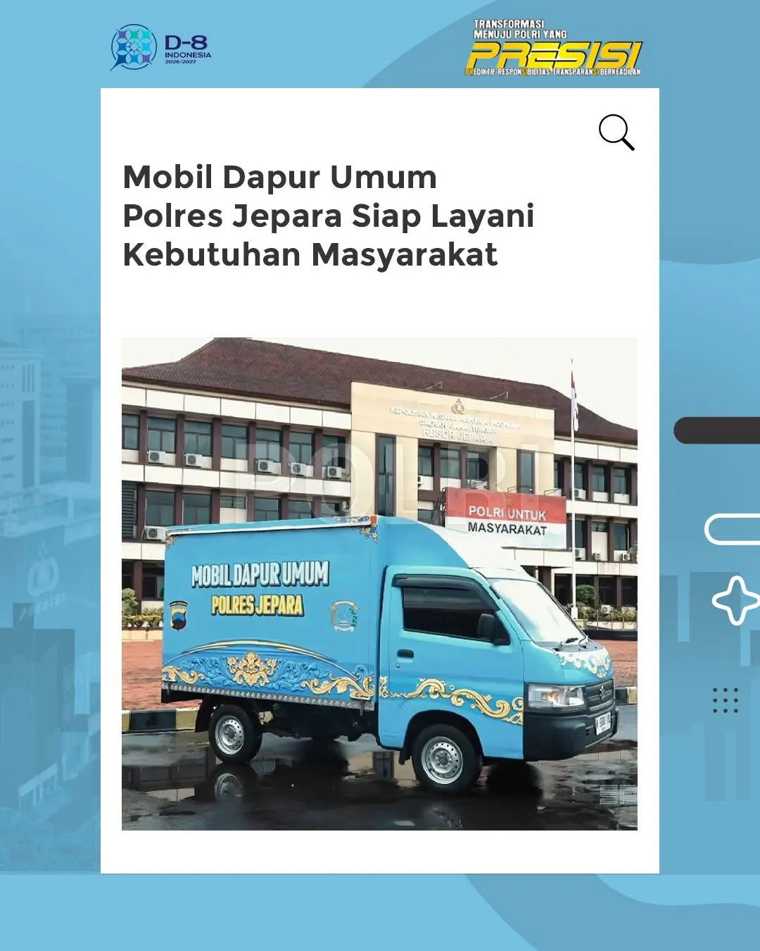 Polres Jepara Luncurkan Mobil Dapur Umum untuk Bantu Kemanusiaan