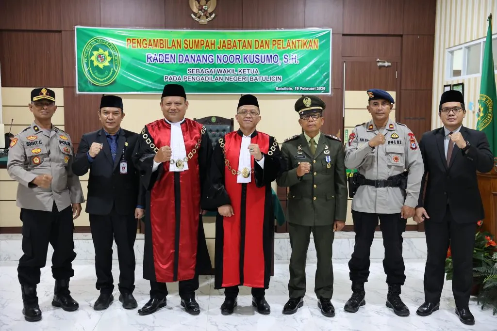 Pelantikan Raden Danang Noor Kusumo sebagai Wakil Ketua Pengadilan Negeri Batulicin