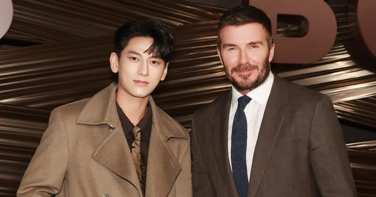 Isaac dan David Beckham Bertemu di Milan Fashion Week