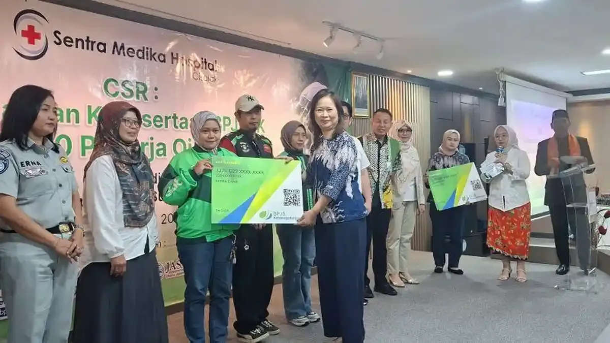 Ratusan Pengemudi Ojol di Depok Terima Bantuan BPJS Ketenagakerjaan