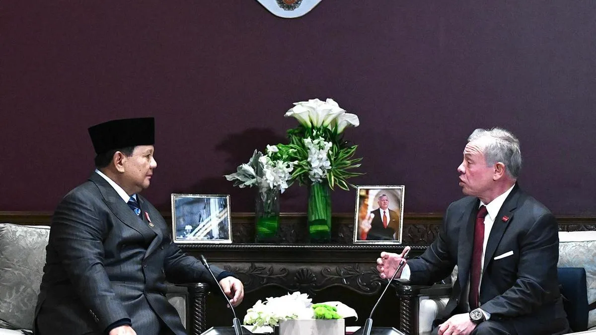Pertemuan Prabowo dan Raja Abdullah II di Istana Basman Yordania