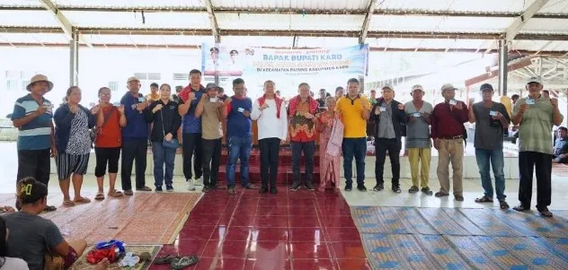 Bupati Karo Gelar Dialog Warga dan Program Indonesia ASRI di Desa Payung