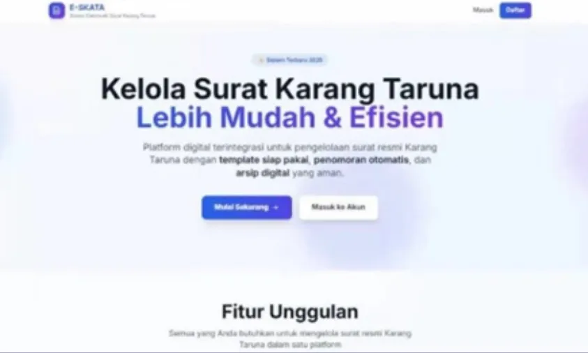 Mahasiswa UBSI Yogyakarta Luncurkan E-SKATA untuk Permudah Administrasi Karang Taruna