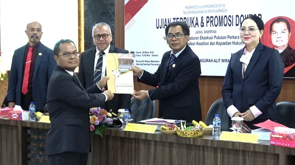 Agung Wiraputra Raih Gelar Doktor dengan Gagasan Reformasi Eksekusi Perdata di Unwar