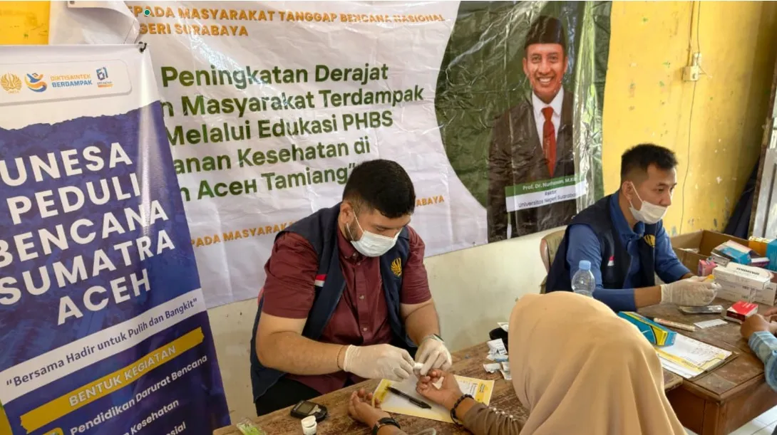 UNESA Bantu Pemulihan Kesehatan Gigi Warga Aceh Tamiang Pascabencana Banjir
