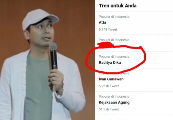 Raditya Dika Trending di Twitter, Netizen Bagikan Kutipan tentang Cinta