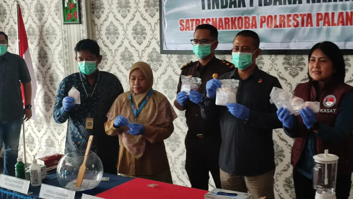 Polresta Palangka Raya Musnahkan 425 Gram Sabu dan 500 Butir Ekstasi