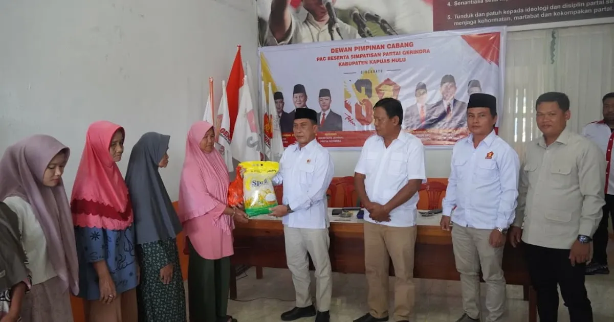 Gerindra Kapuas Hulu Rayakan HUT ke-18 dengan Aksi Sosial dan Kebersihan Lingkungan