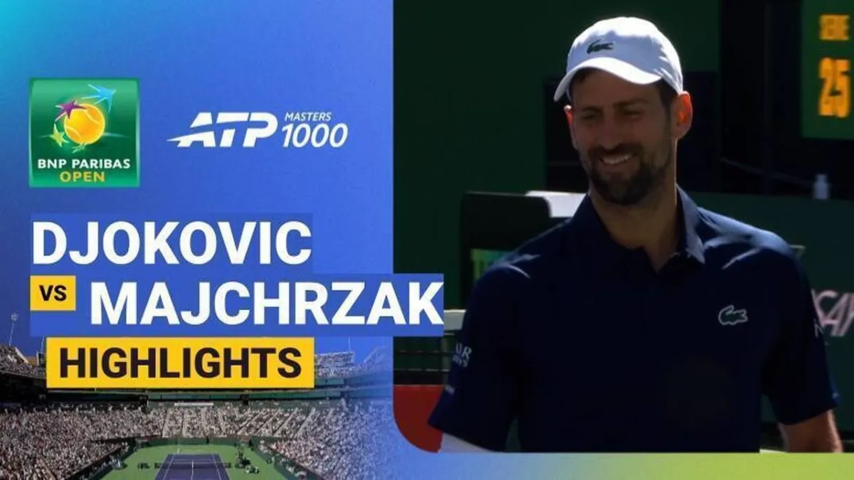 Djokovic Menang atas Majchrzak di BNP Paribas Open 2026
