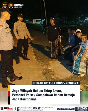 Polsek Sampolawa Ajak Remaja Jaga Kamtibmas Melalui Patroli Dialogis