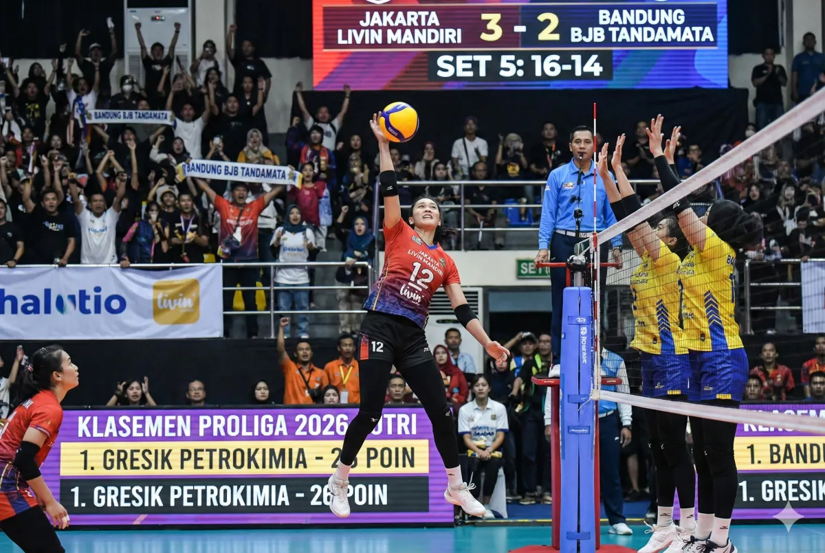 Proliga 2026: Livin Mandiri Raih Kemenangan Dramatis, Gresik Petrokimia Kukuhkan Posisi Teratas