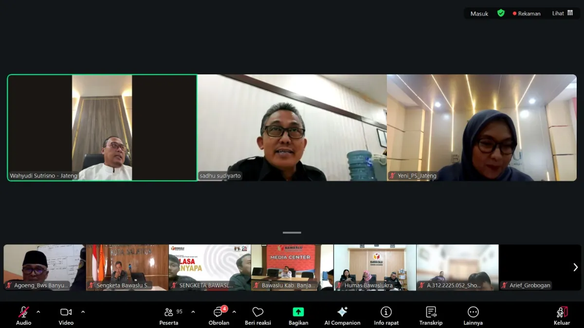 Bawaslu Banyumas Ikuti Sosialisasi Penyelesaian Sengketa Pemilu