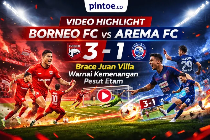 Borneo FC Menang 3-1 atas Arema FC, Juan Villa Cemerlang dengan Dua Gol